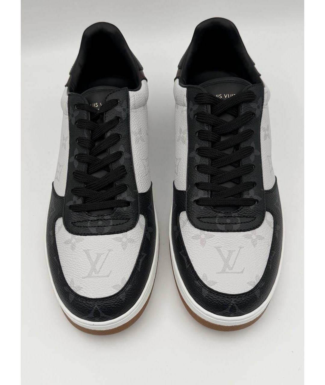 LOUIS VUITTON Белые кожаные низкие кроссовки / кеды, фото 4