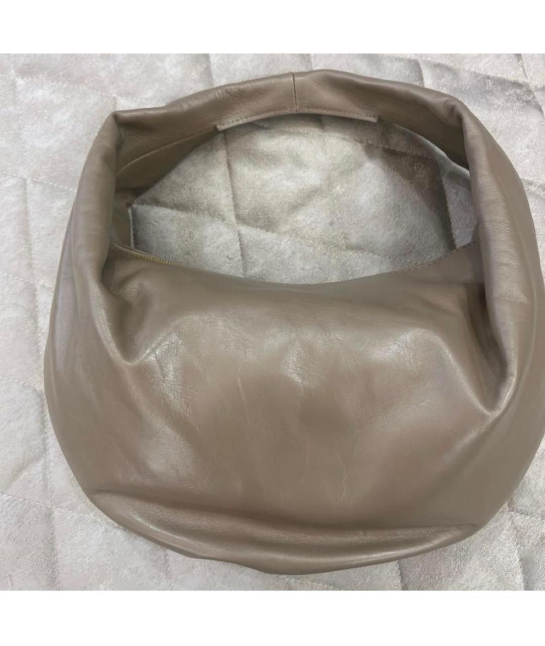 KHAITE Бежевая кожаная сумка тоут, фото 3