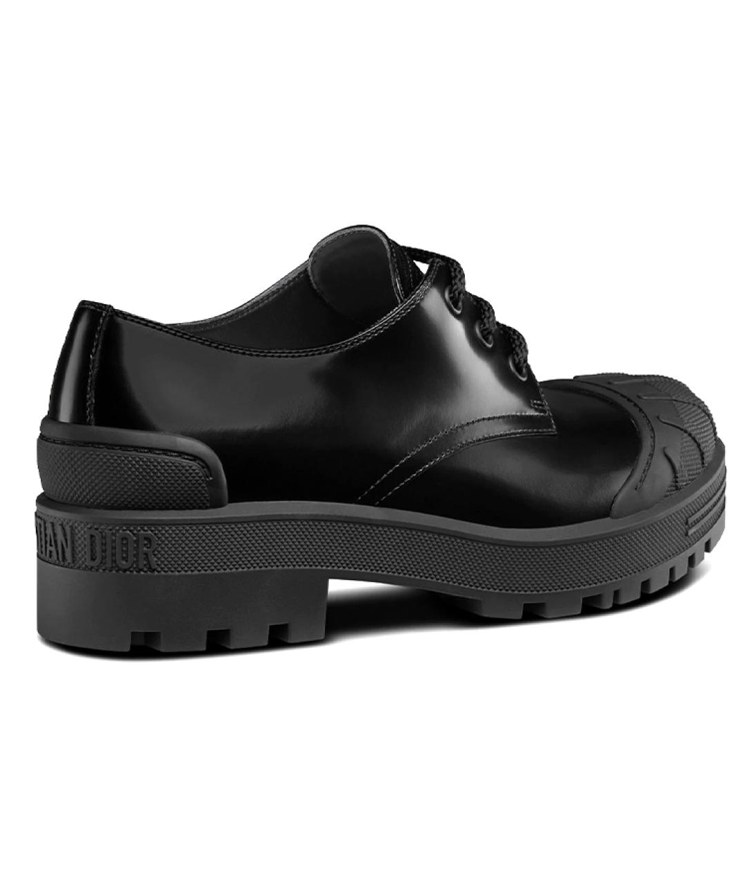 CHRISTIAN DIOR Черные кожаные ботинки, фото 4