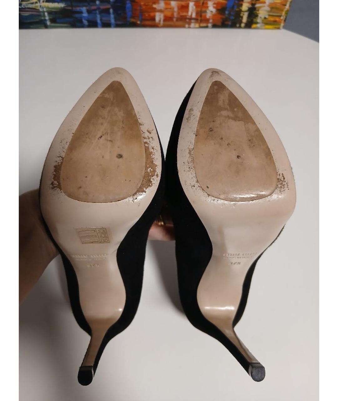 MIU MIU Черные замшевые туфли, фото 7