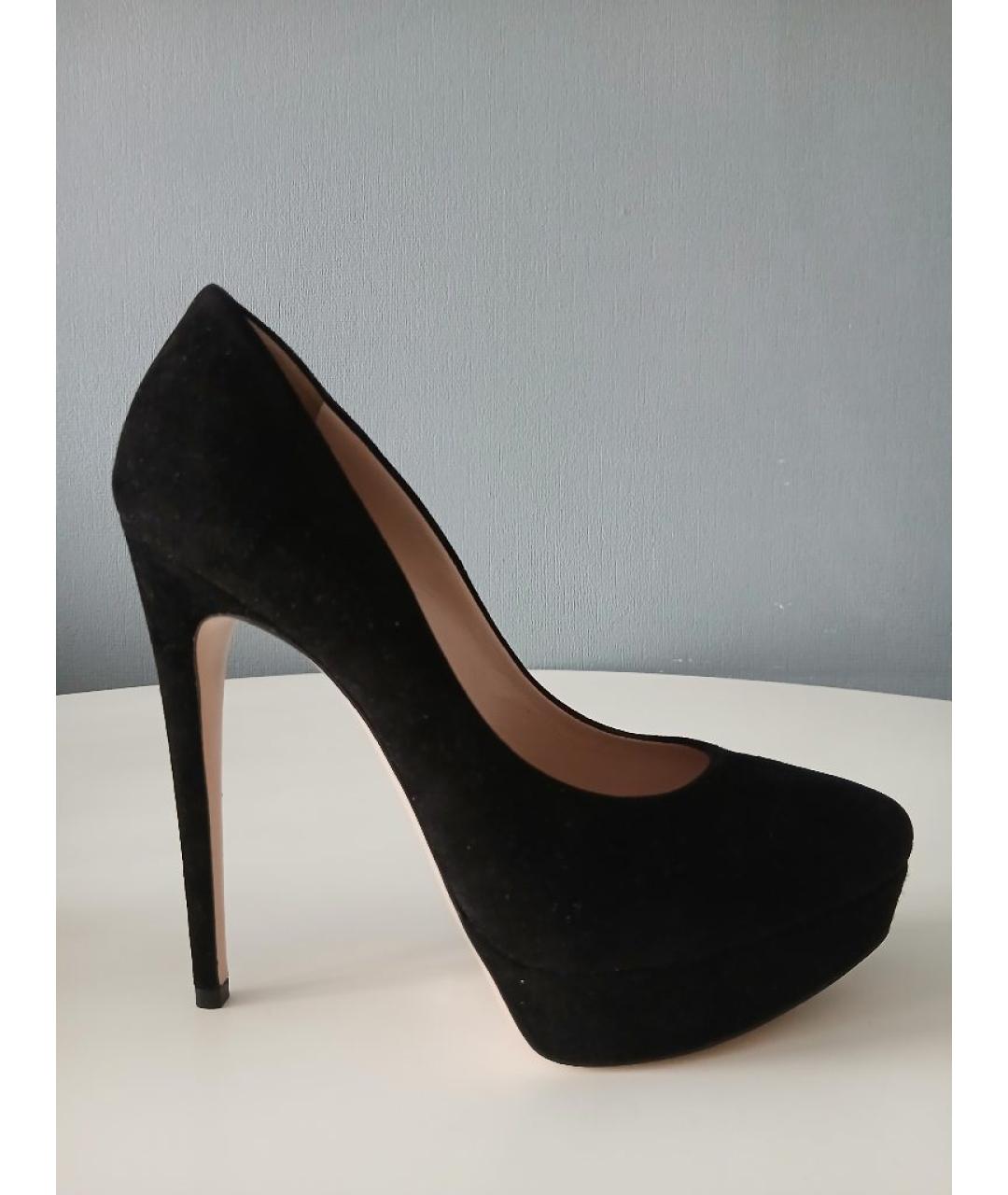 MIU MIU Черные замшевые туфли, фото 9
