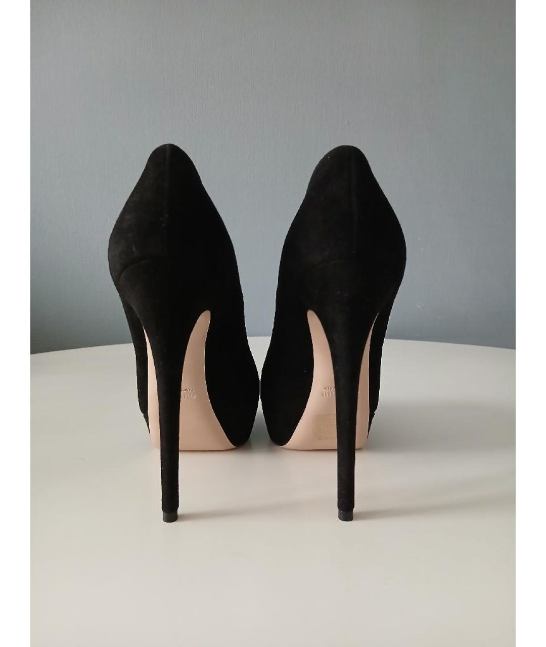 MIU MIU Черные замшевые туфли, фото 4