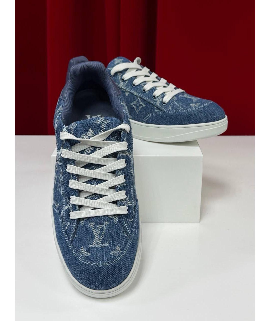 LOUIS VUITTON Синие низкие кроссовки / кеды, фото 7