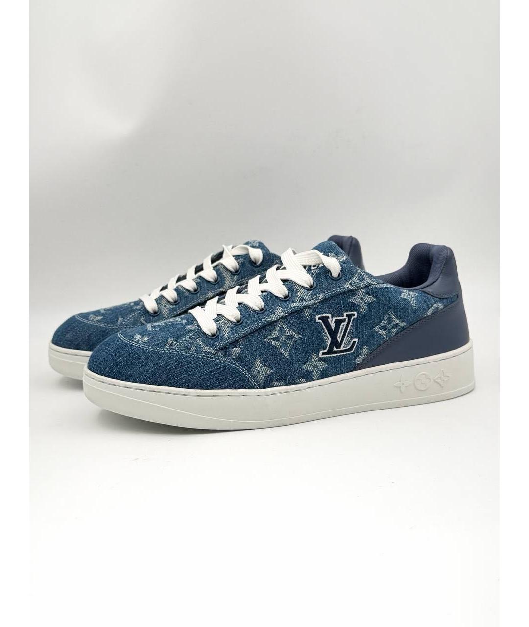 LOUIS VUITTON Синие низкие кроссовки / кеды, фото 5
