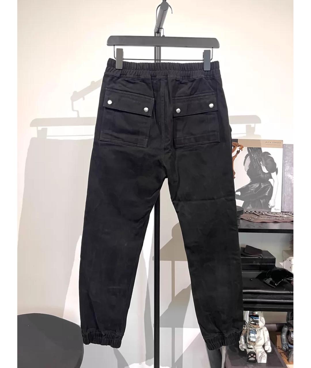 RICK OWENS Черные повседневные брюки, фото 7