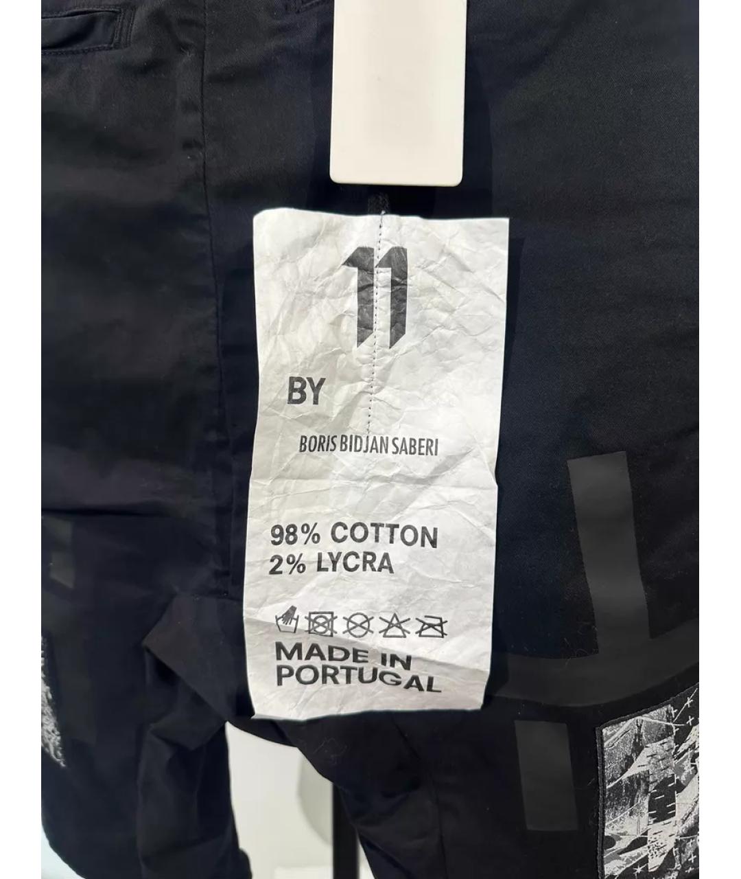 11 BY BORIS BIDJAN SABERI Черные шорты, фото 5