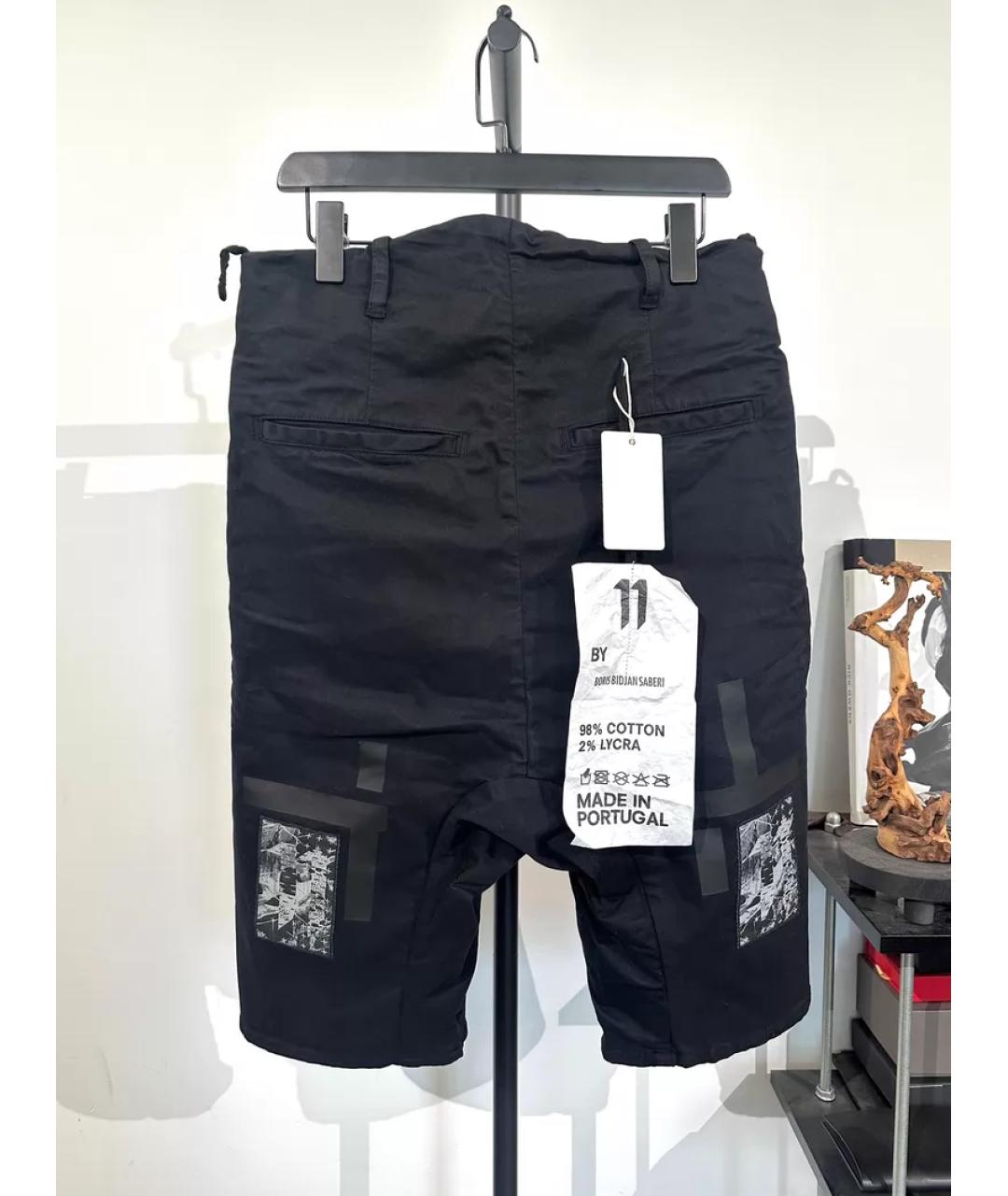 11 BY BORIS BIDJAN SABERI Черные шорты, фото 7