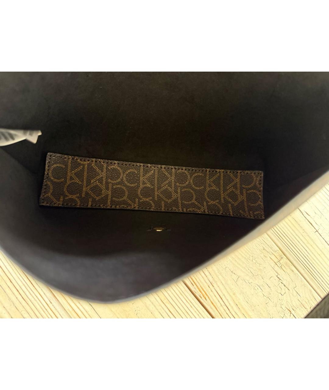 CALVIN KLEIN Коричневая сумка через плечо из искусственной кожи, фото 6