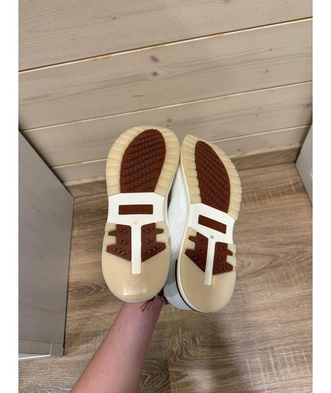 LORO PIANA Белые кроссовки, фото 5