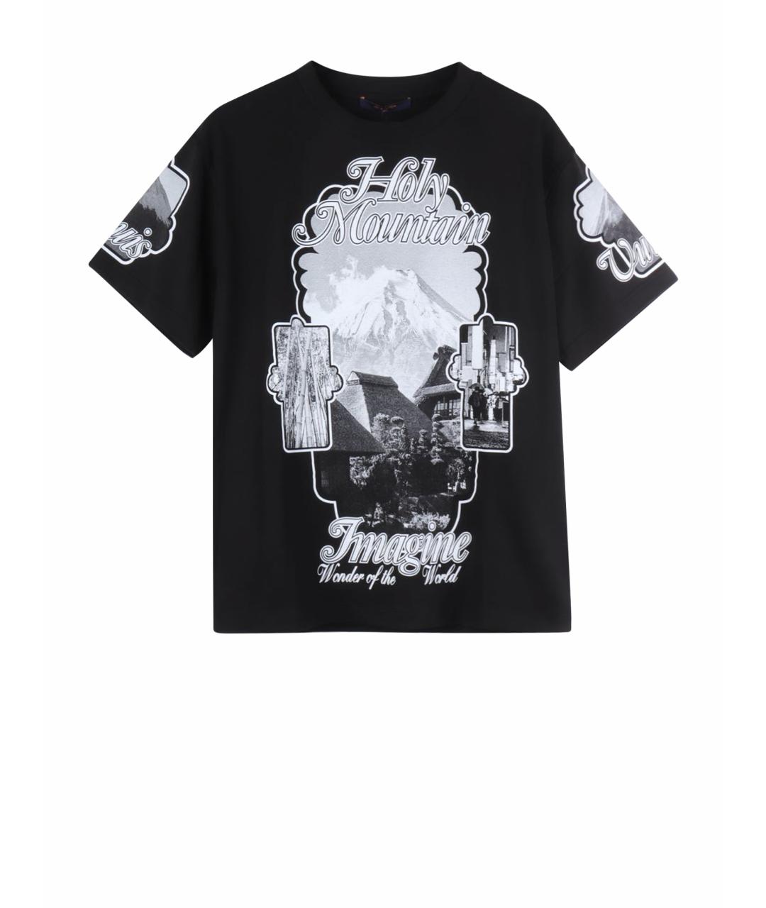 LOUIS VUITTON Черная хлопковая футболка, фото 1