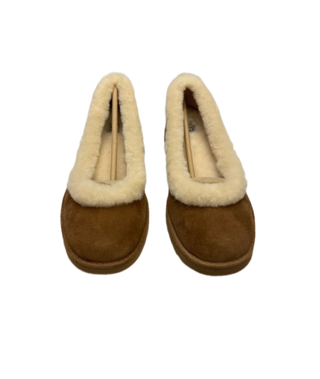 UGG AUSTRALIA Коричневые замшевые балетки, фото 2