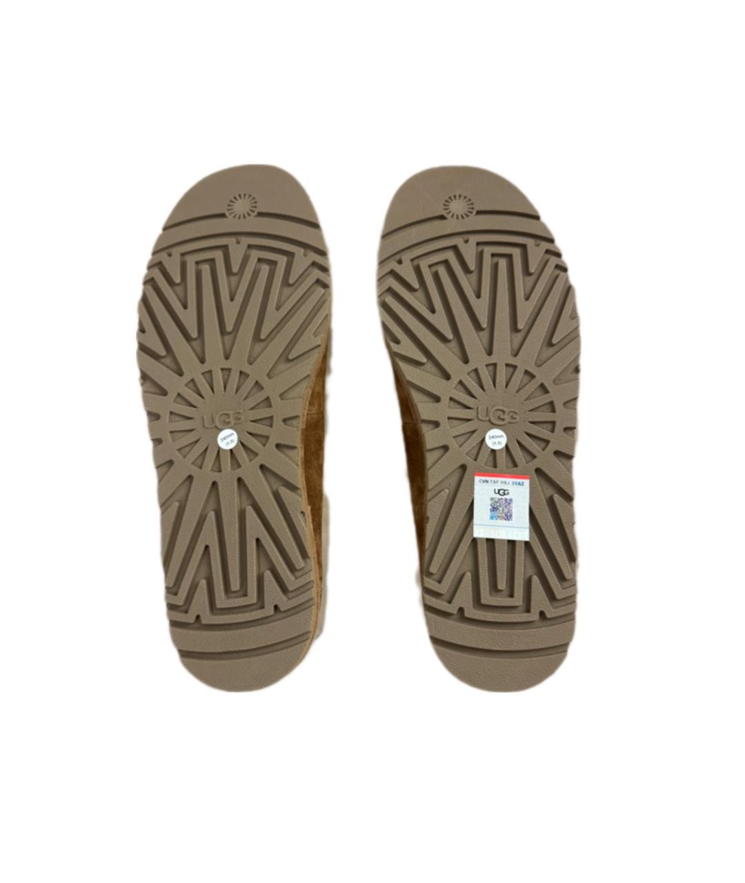 UGG AUSTRALIA Коричневые замшевые балетки, фото 5