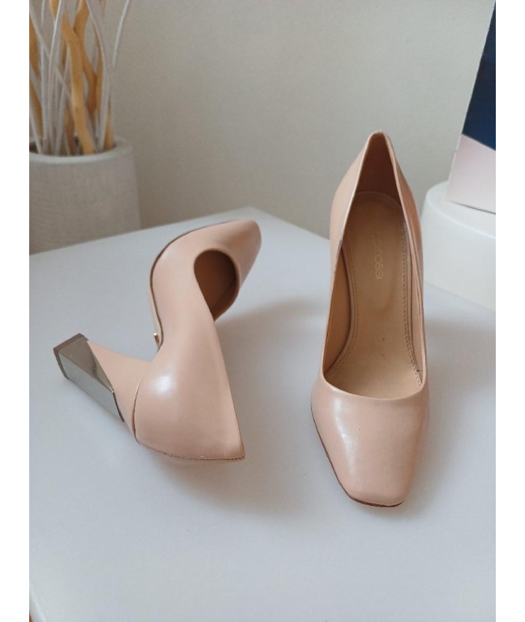 SERGIO ROSSI Бежевые кожаные туфли, фото 5