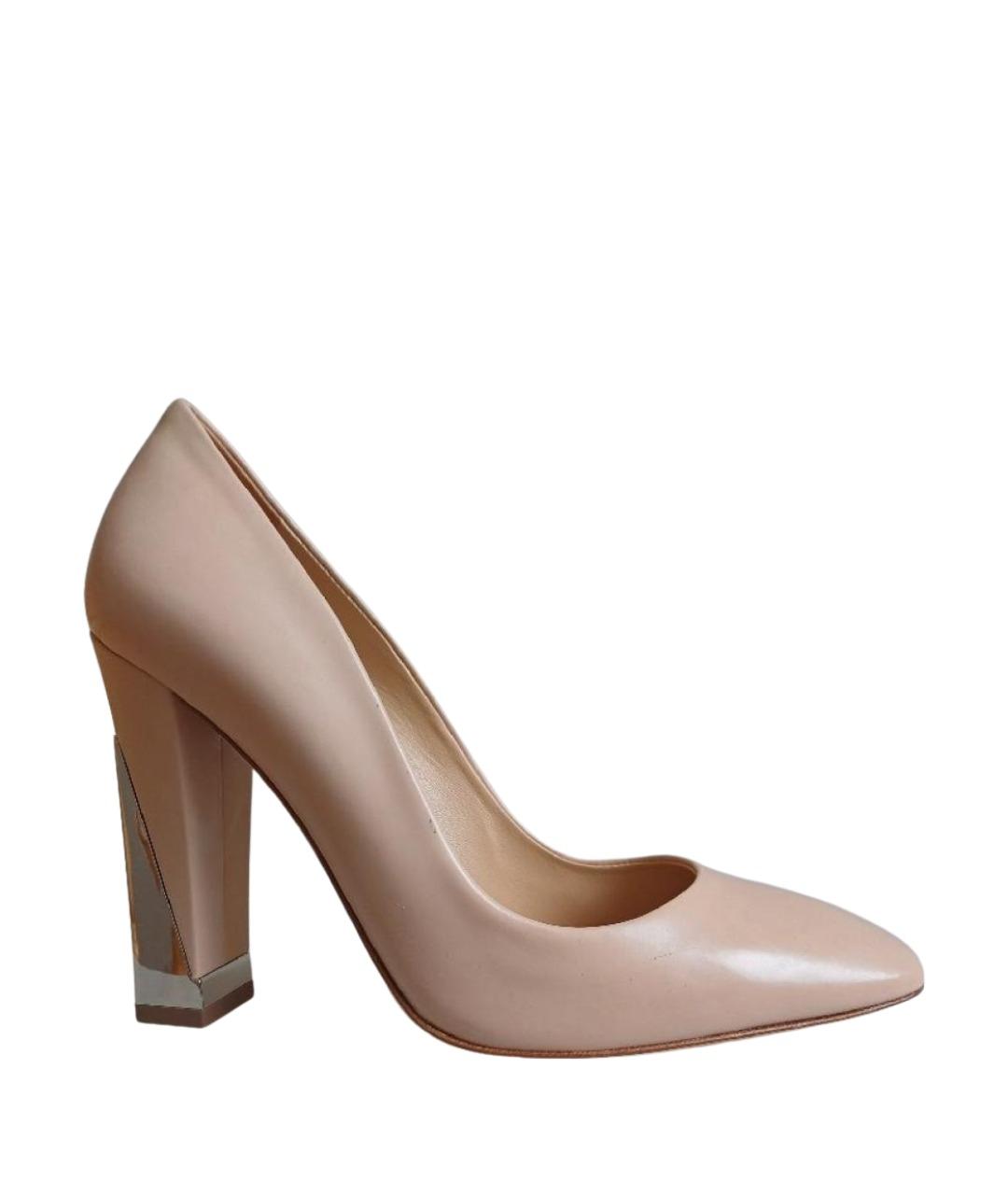 SERGIO ROSSI Бежевые кожаные туфли, фото 1