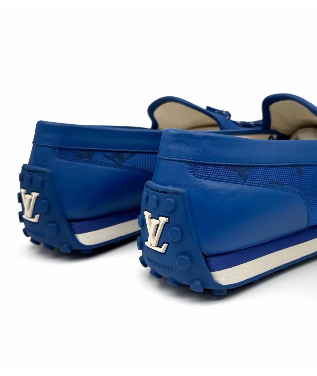 LOUIS VUITTON Синие мокасины, фото 4