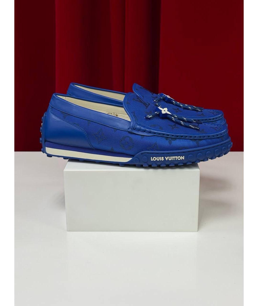 LOUIS VUITTON Синие мокасины, фото 7