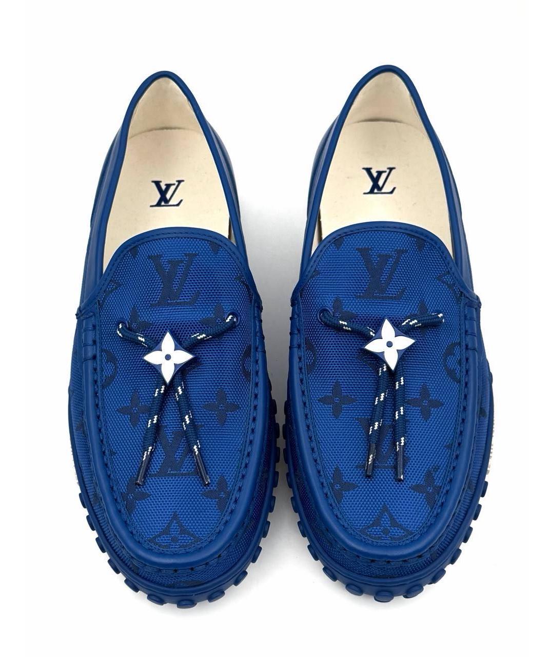 LOUIS VUITTON Синие мокасины, фото 2