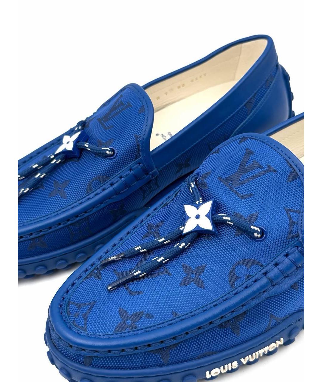 LOUIS VUITTON Синие мокасины, фото 3