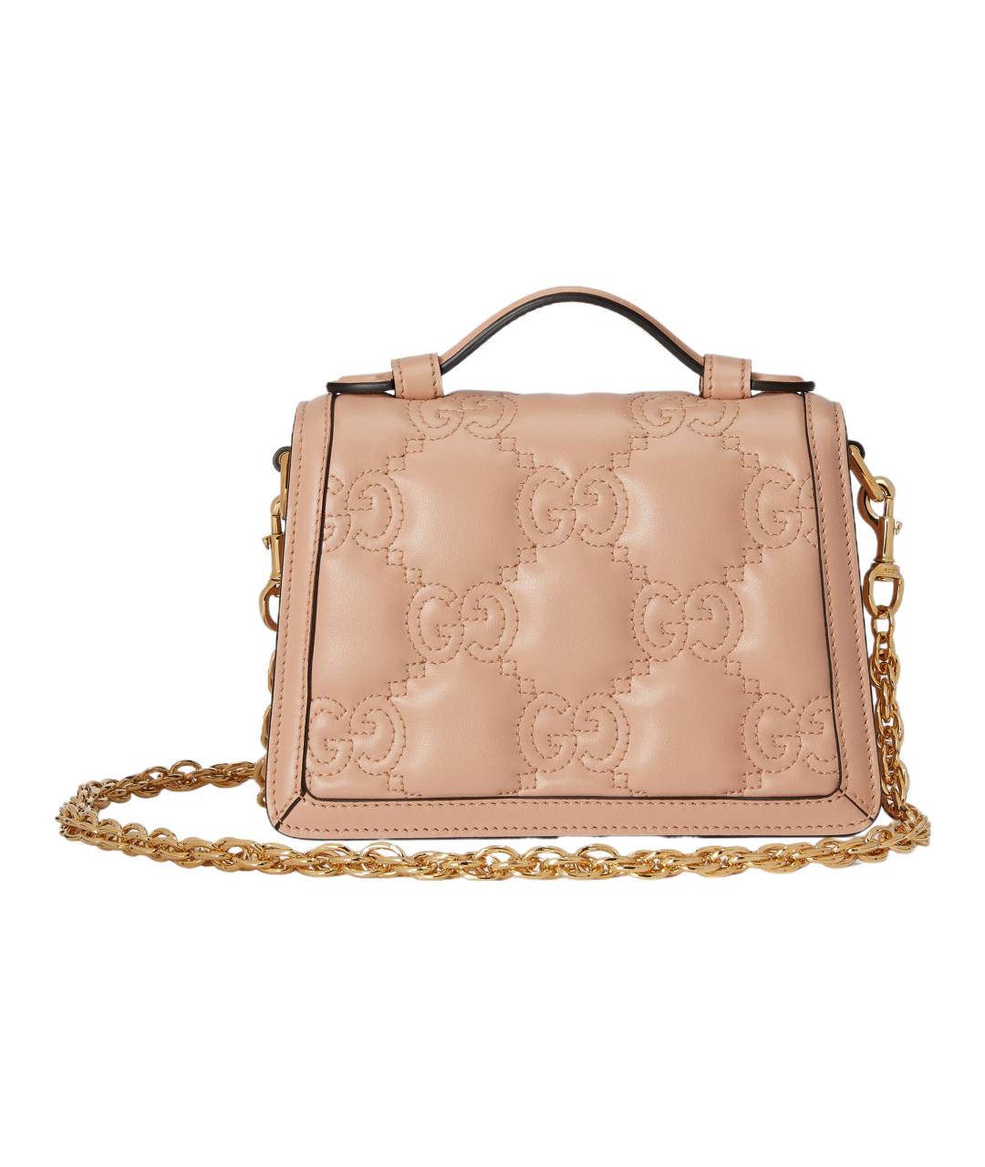 GUCCI Бежевая кожаная сумка через плечо, фото 5