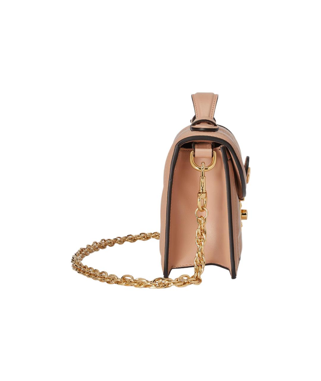 GUCCI Бежевая кожаная сумка через плечо, фото 4