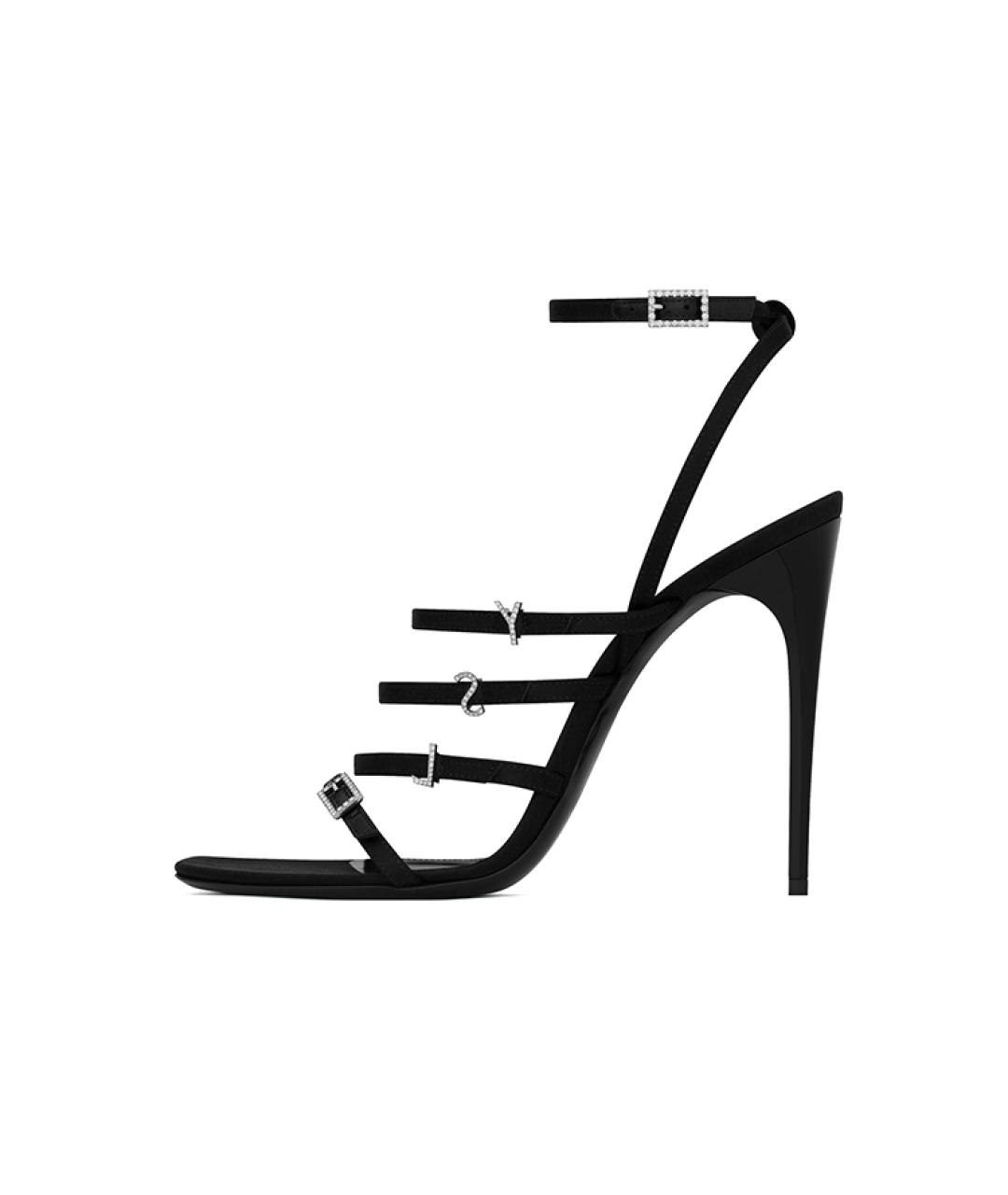 SAINT LAURENT Черные босоножки, фото 2
