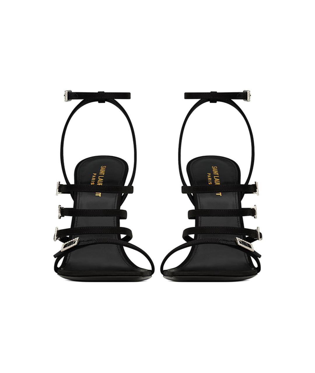 SAINT LAURENT Черные босоножки, фото 4