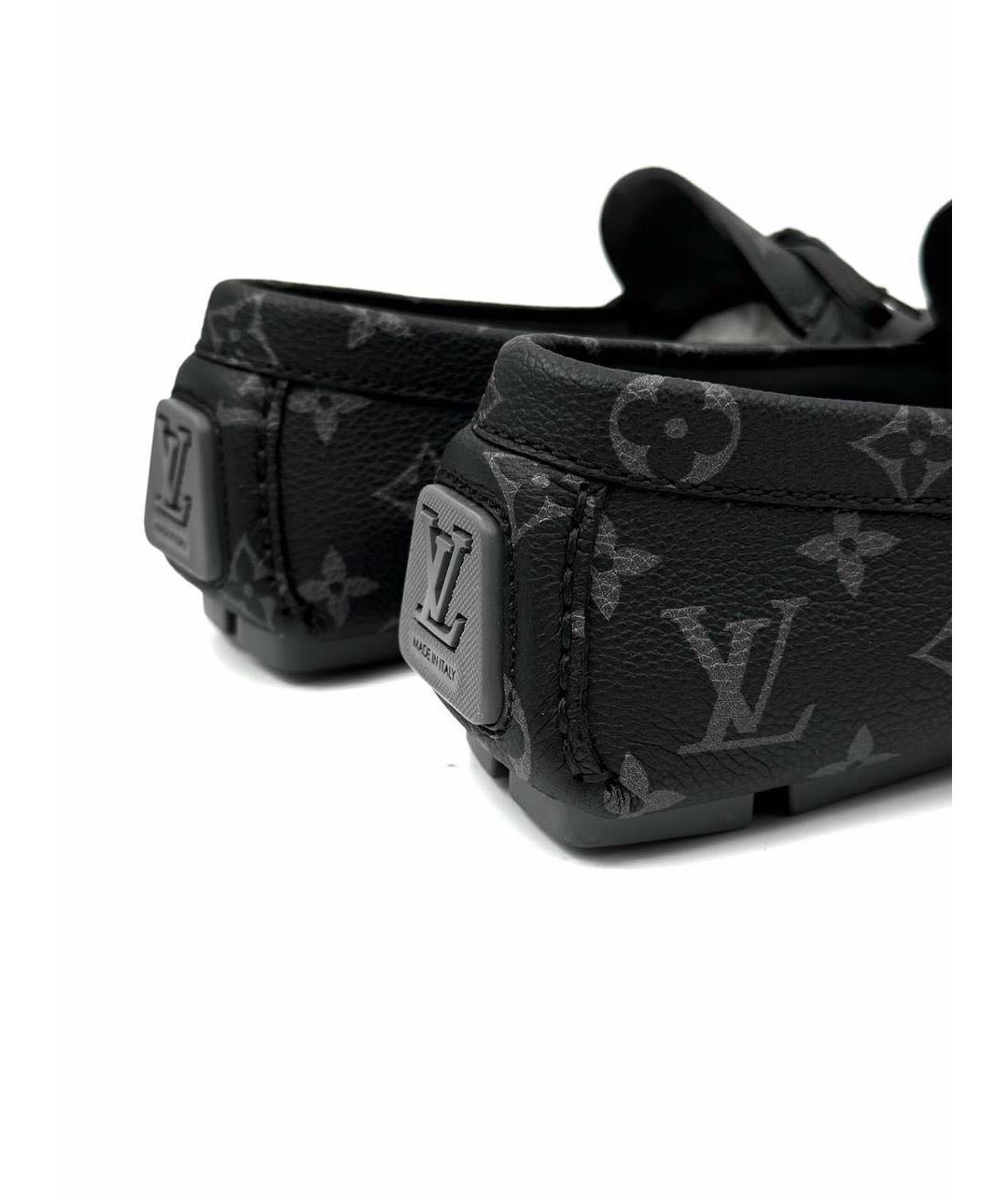 LOUIS VUITTON Черные кожаные мокасины, фото 4