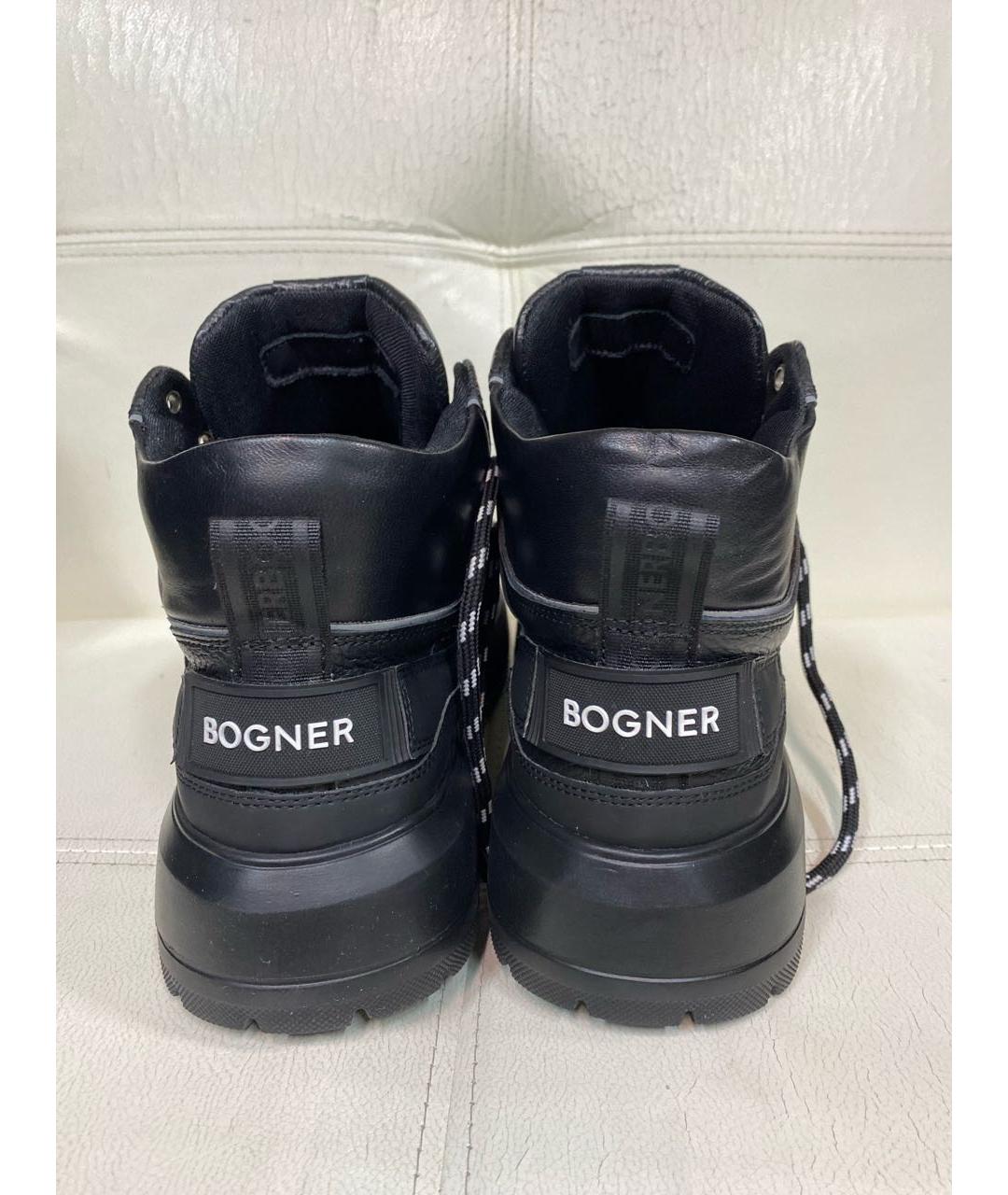 BOGNER Черные кожаные высокие ботинки, фото 4