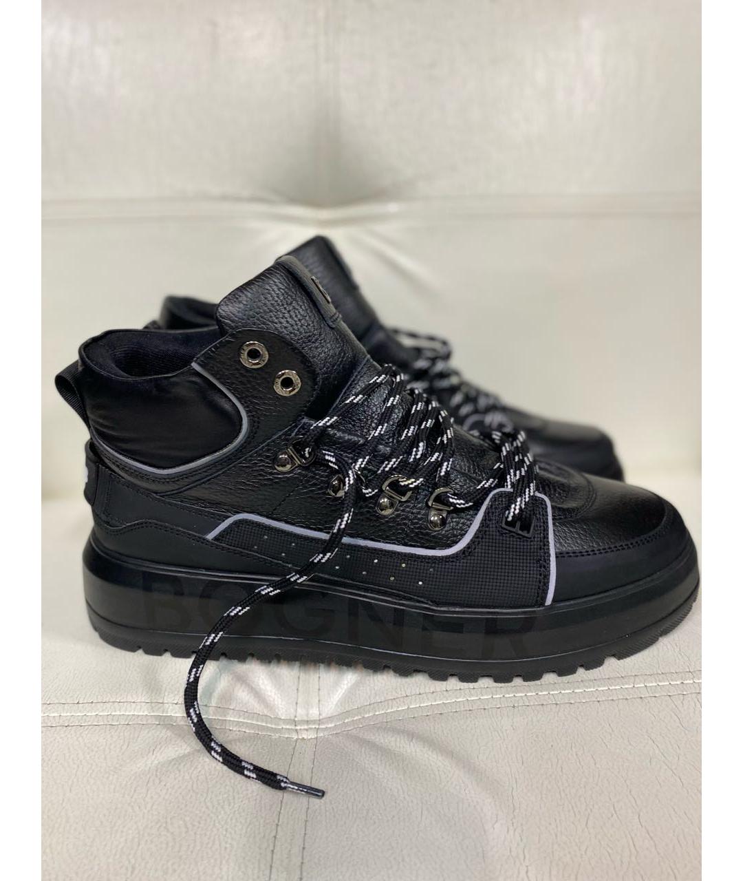 BOGNER Черные кожаные высокие ботинки, фото 7