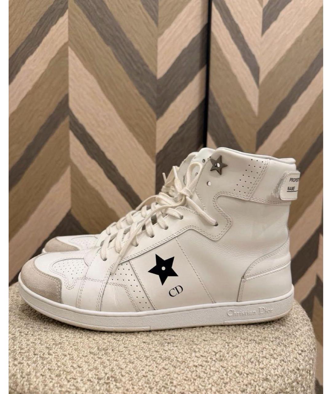 CHRISTIAN DIOR Белые кожаные кеды, фото 4