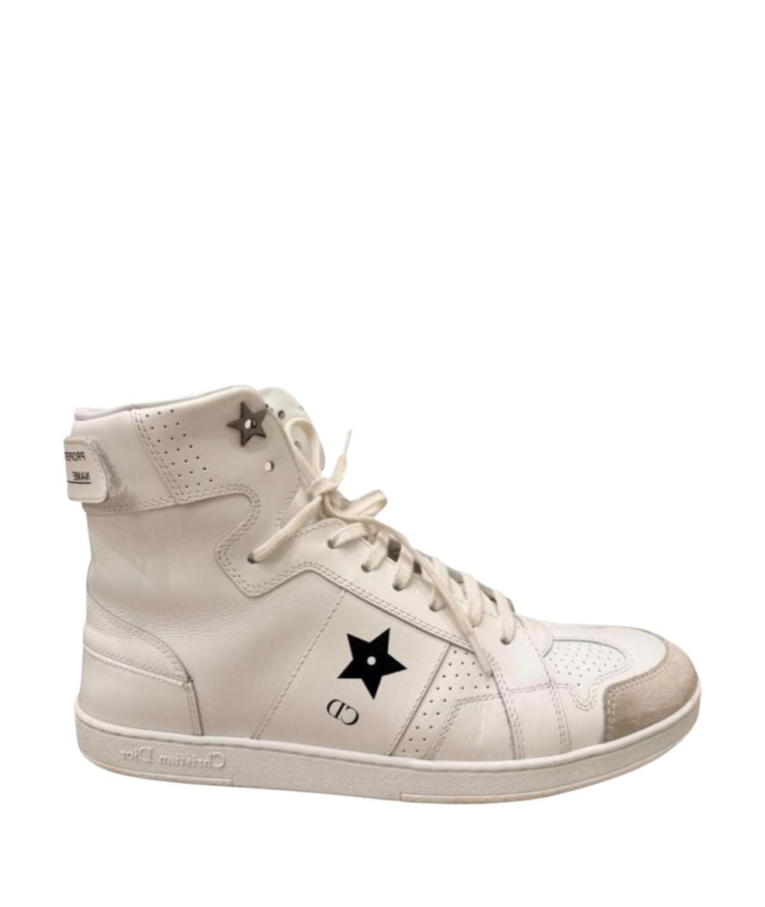 CHRISTIAN DIOR Белые кожаные кеды, фото 1