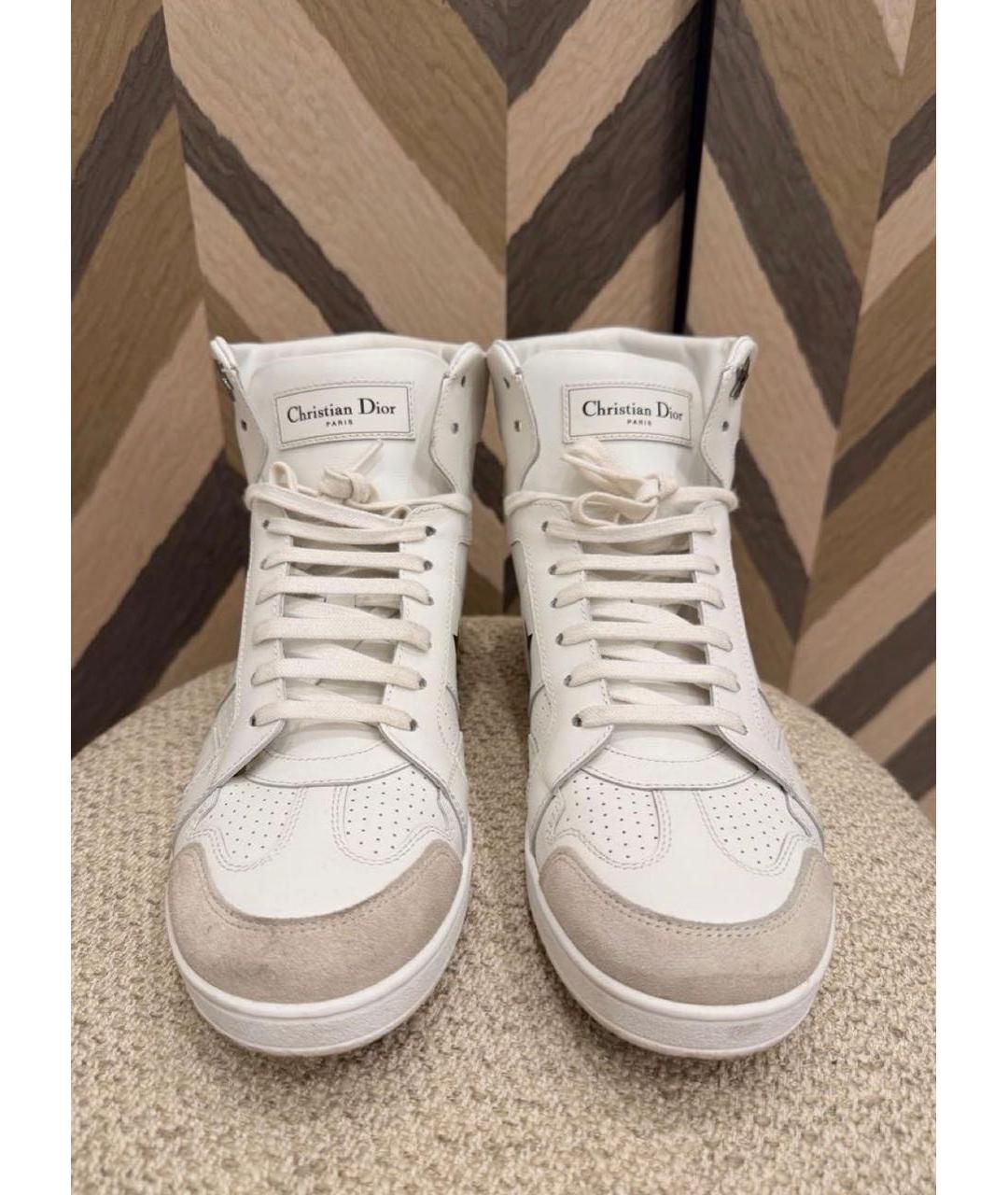 CHRISTIAN DIOR Белые кожаные кеды, фото 2