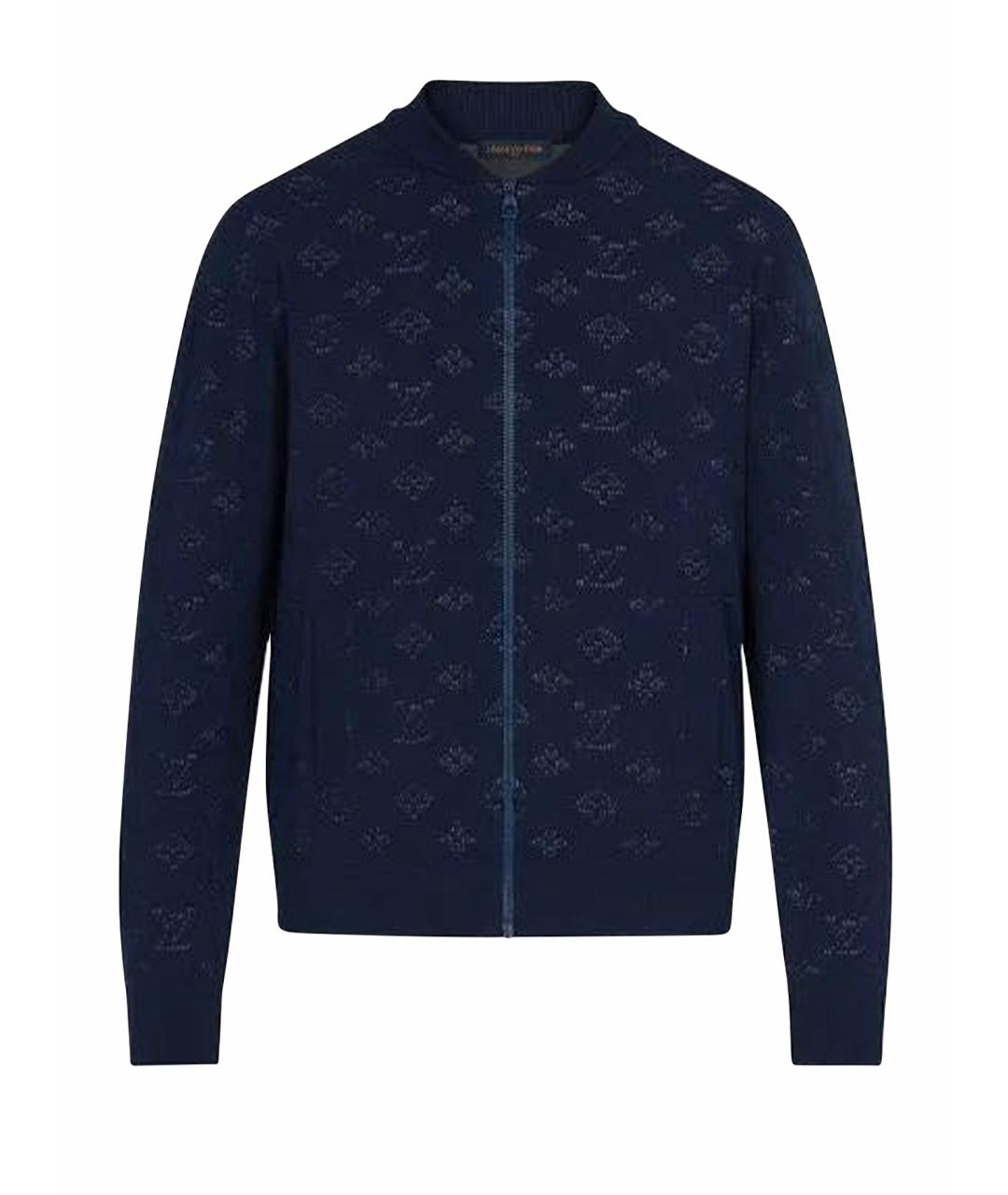 LOUIS VUITTON Темно-синий вискозный кардиган, фото 1