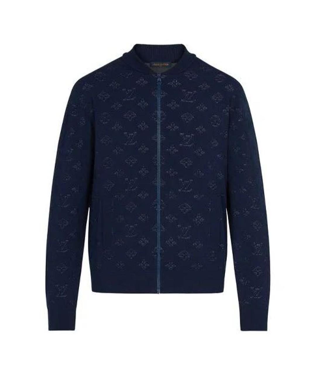 LOUIS VUITTON Темно-синий вискозный кардиган, фото 9