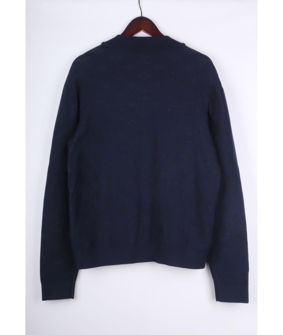 LOUIS VUITTON Темно-синий вискозный кардиган, фото 3