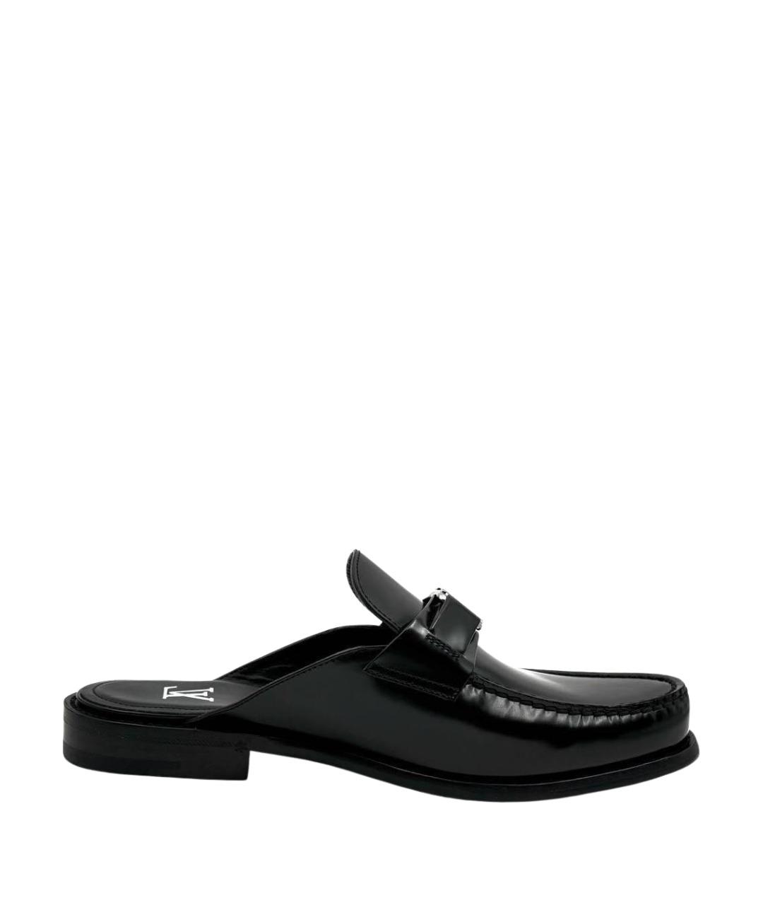 LOUIS VUITTON Черные кожаные лоферы, фото 1