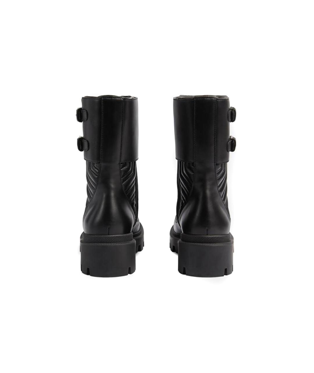 GUCCI Черные кожаные ботинки, фото 5