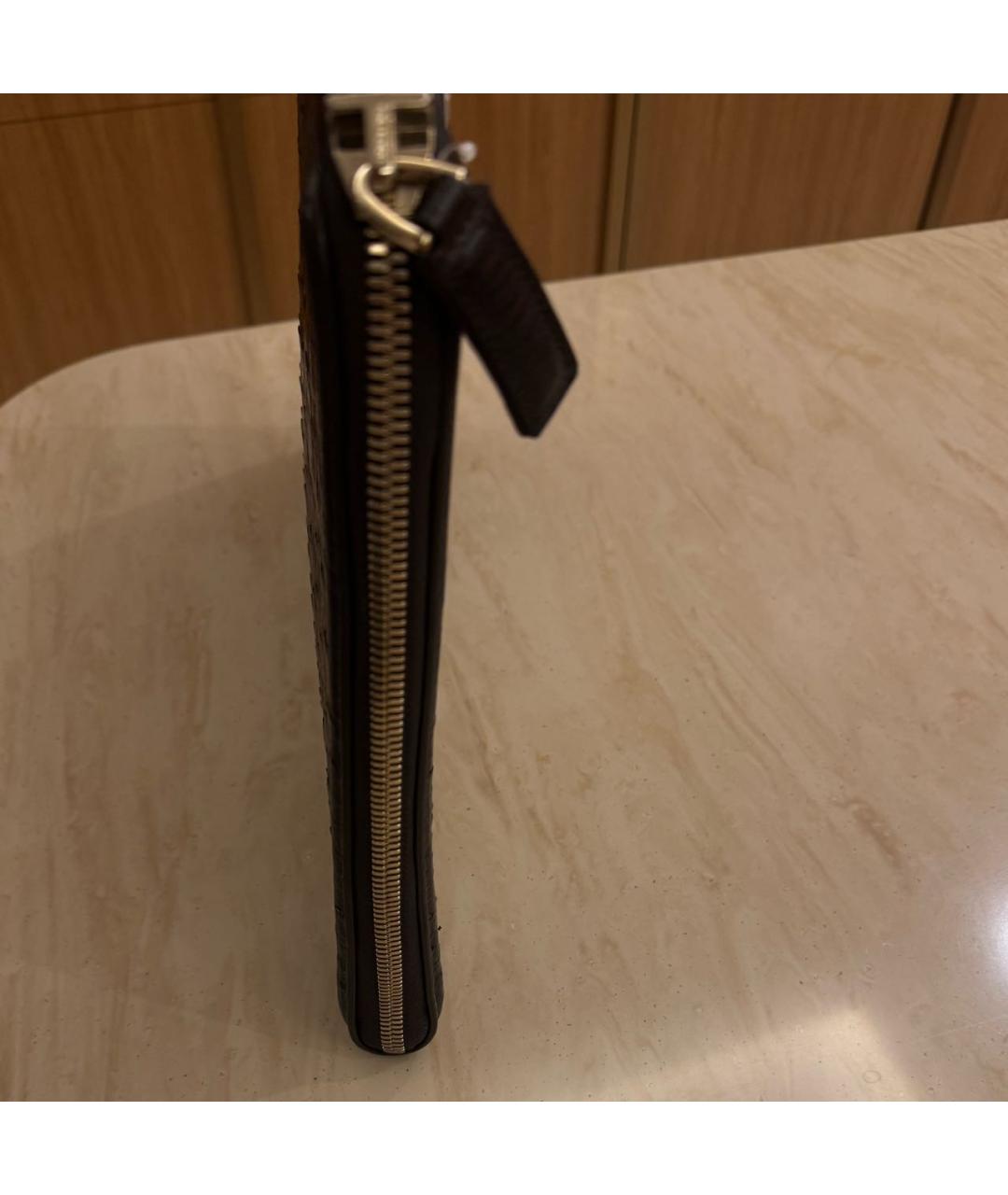 TOM FORD Коричневая папка для документов из экзотической кожи, фото 4