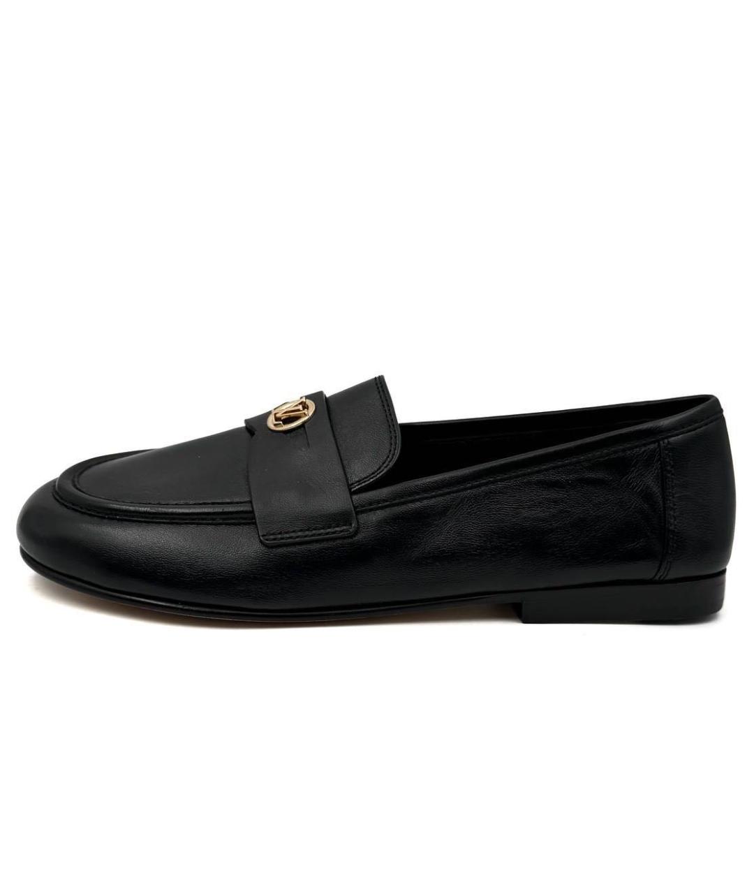 LOUIS VUITTON Черные кожаные лоферы, фото 8