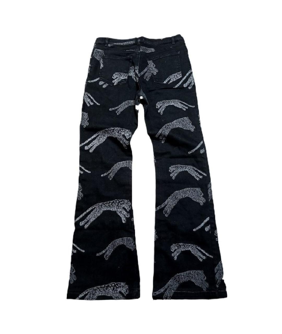 ROBERTO CAVALLI Темно-синие хлопковые джинсы клеш, фото 2