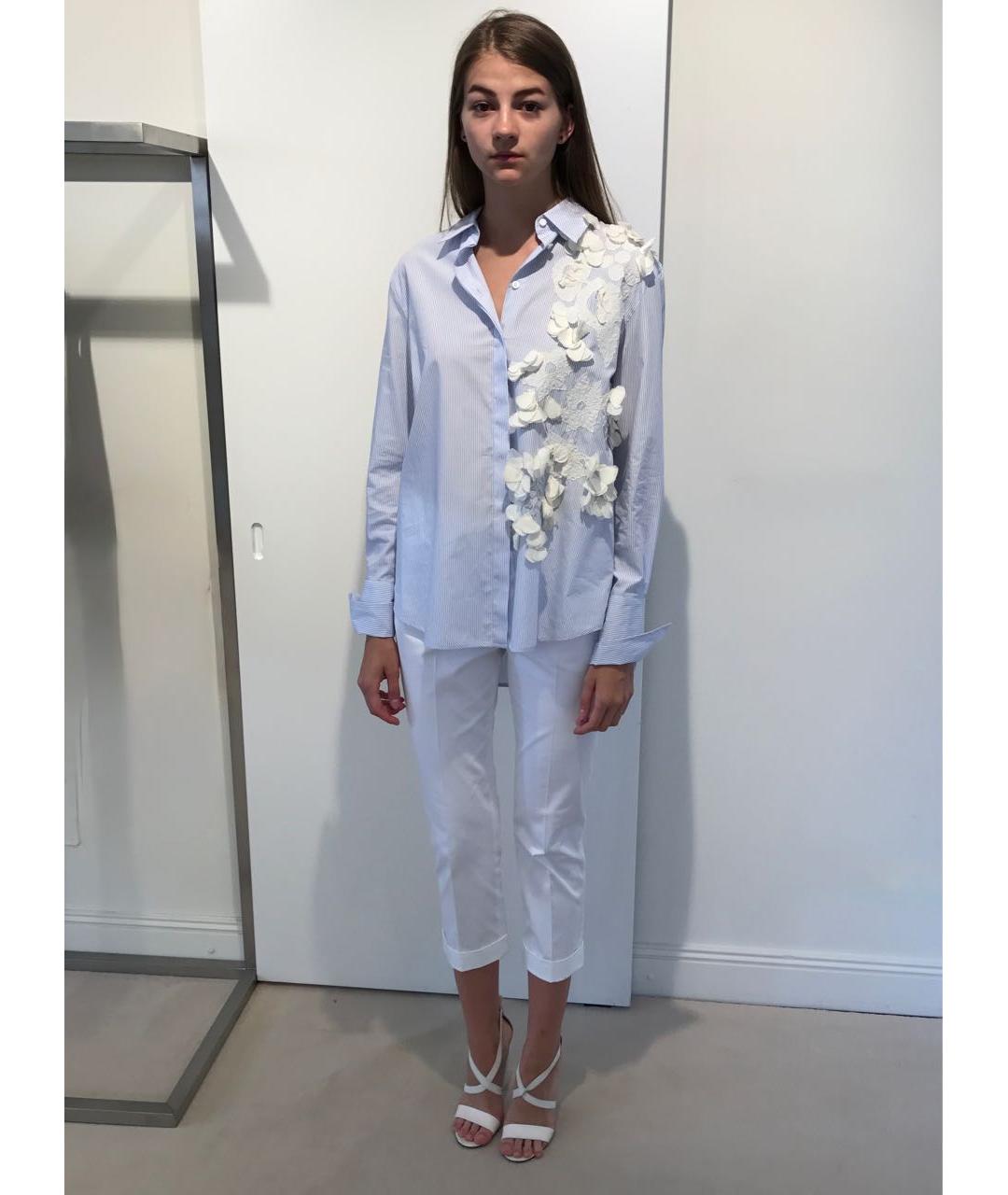 LES COPAINS Голубая хлопковая рубашка, фото 2