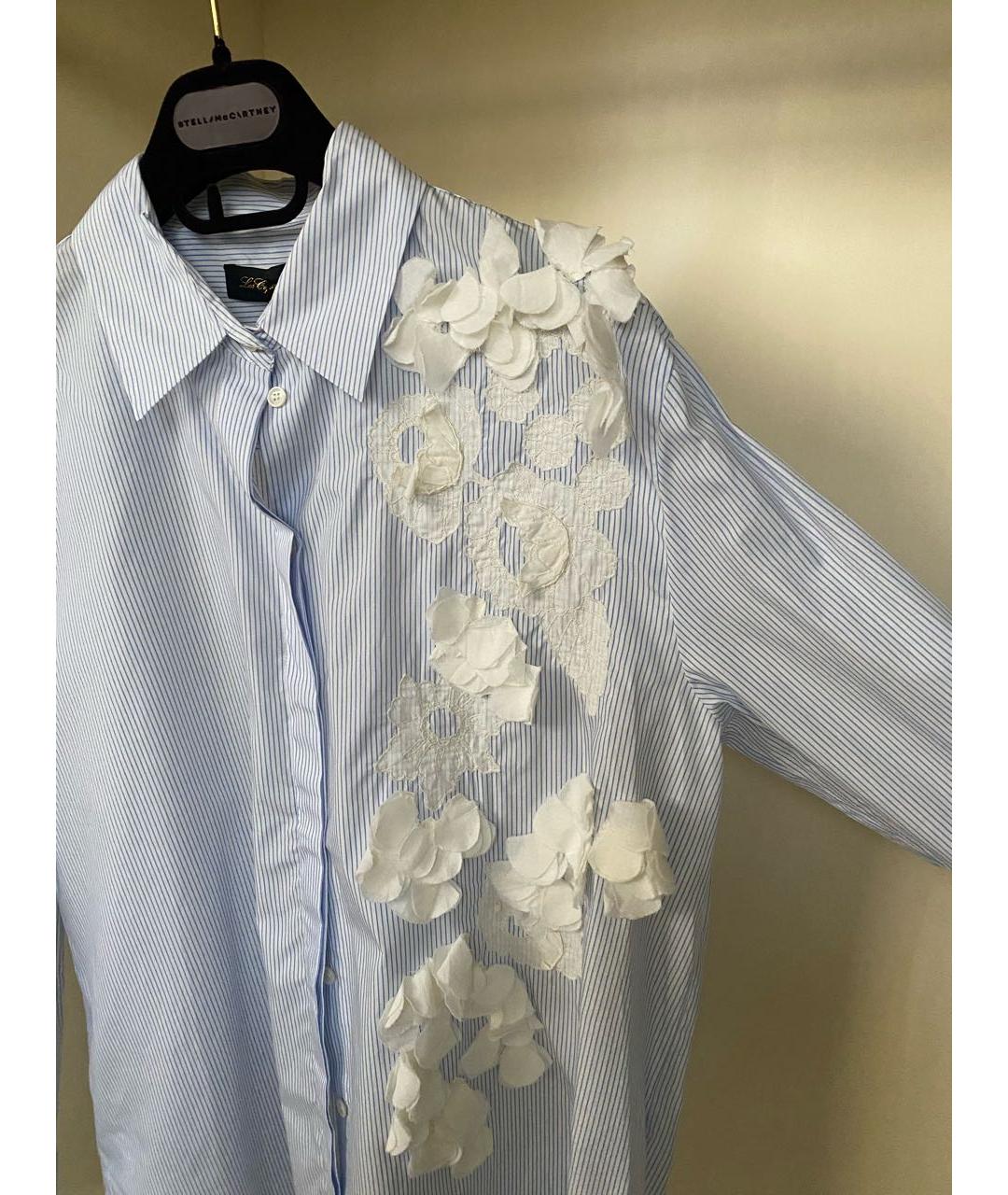 LES COPAINS Голубая хлопковая рубашка, фото 7