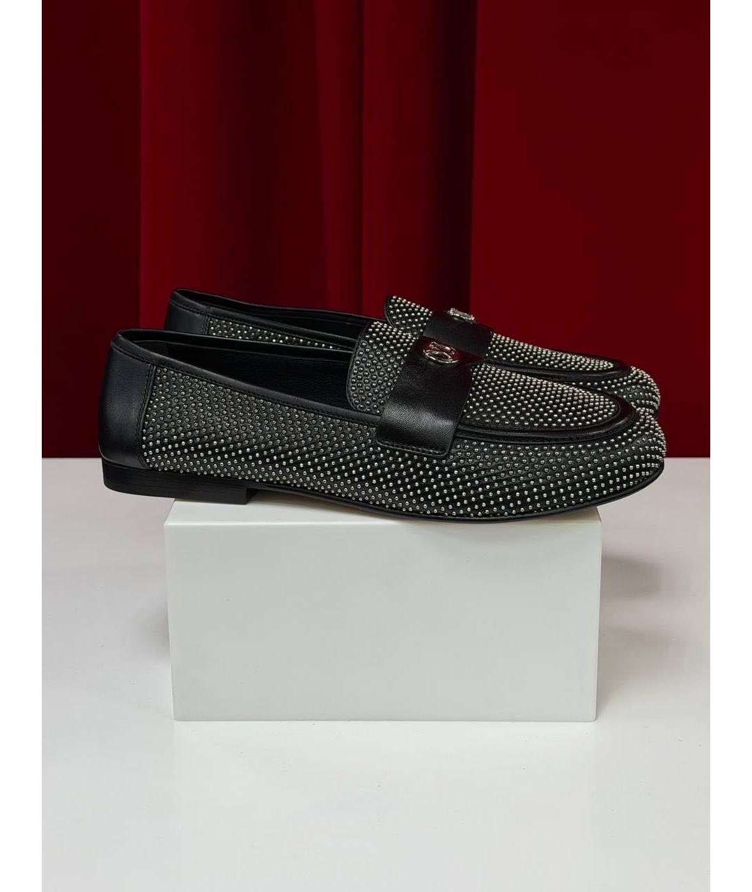 LOUIS VUITTON Черные кожаные лоферы, фото 6