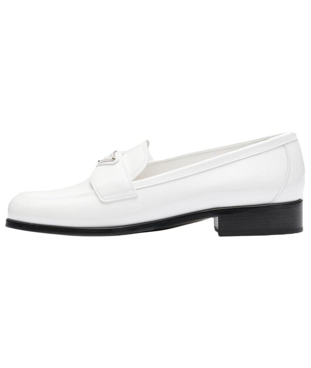 PRADA Белые кожаные лоферы, фото 2