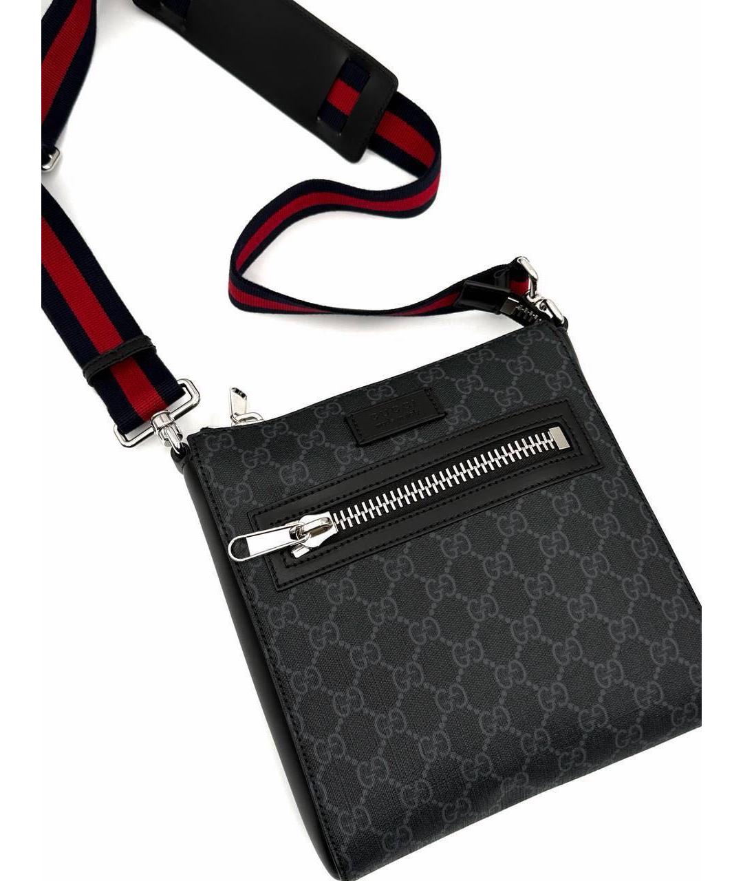 GUCCI Серая кожаная сумка на плечо, фото 5