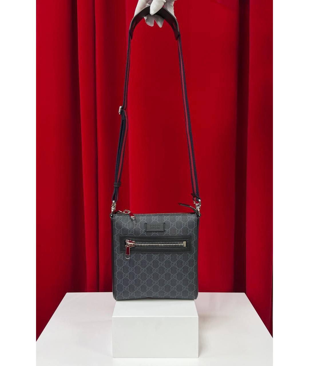 GUCCI Серая кожаная сумка на плечо, фото 4