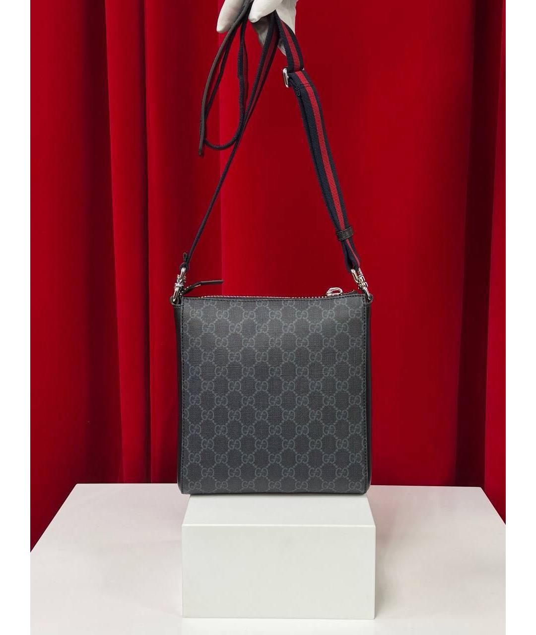 GUCCI Серая кожаная сумка на плечо, фото 7