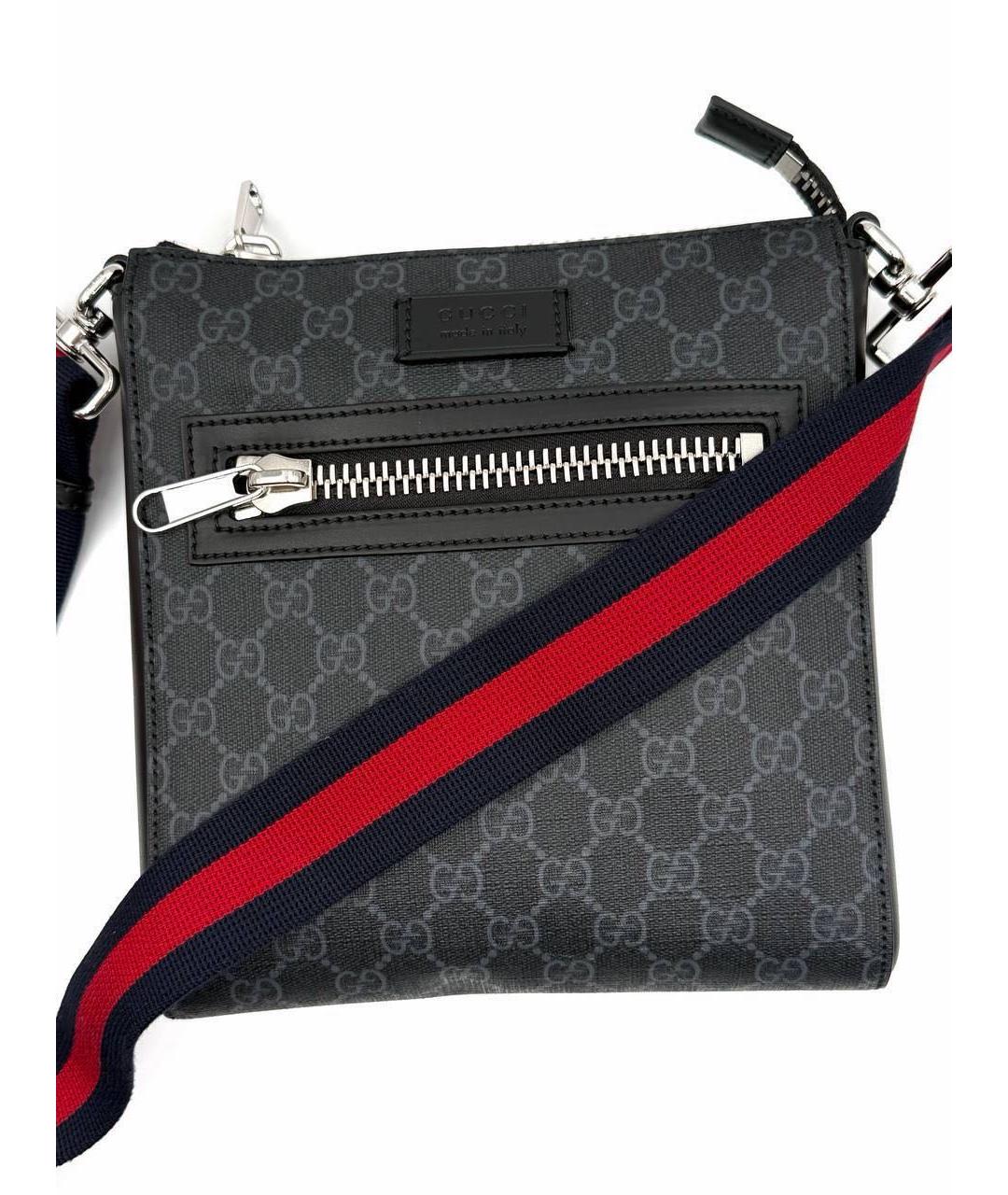 GUCCI Серая кожаная сумка на плечо, фото 2