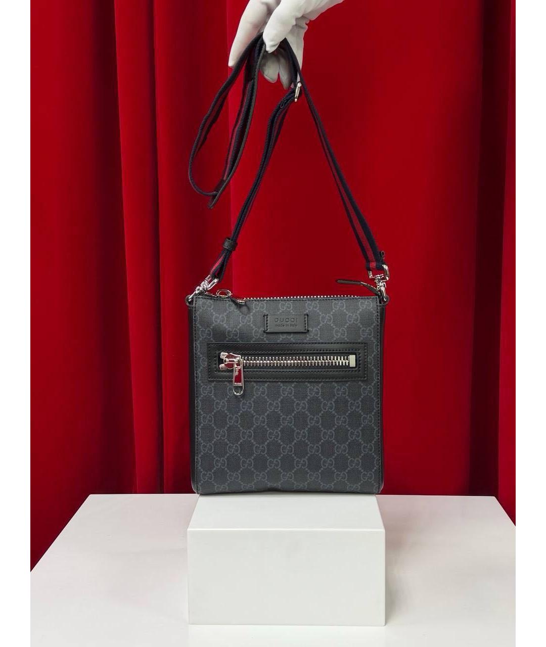 GUCCI Серая кожаная сумка на плечо, фото 6