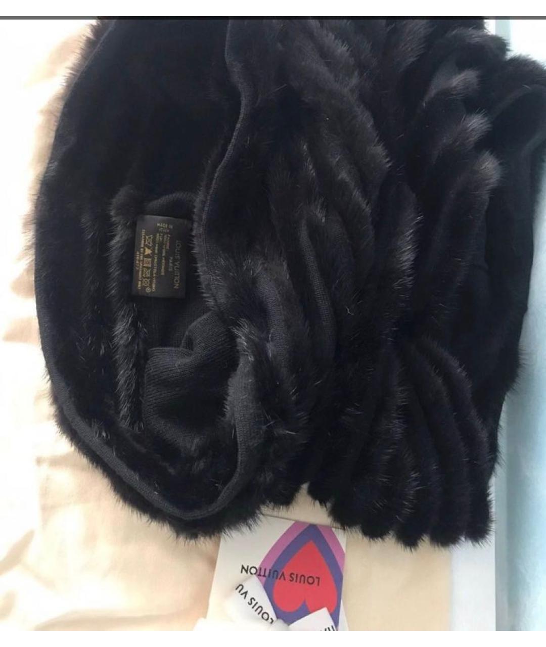 LOUIS VUITTON Черная шапка, фото 2